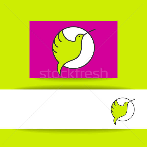 Vogel teken logo symbool ontwerpsjabloon kolibrie Stockfoto © antoshkaforever