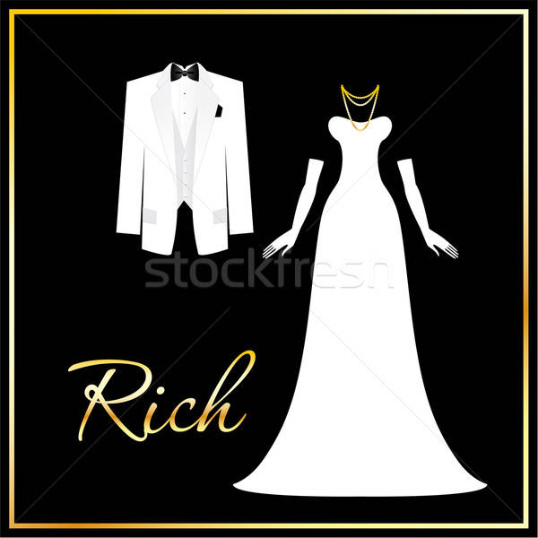 Luxuriöse Kleiderordnung Symbol Reichtum Erfolg Wohlstand Stock foto © antoshkaforever