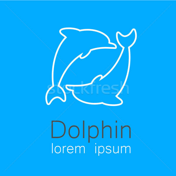 Delfin logo szablon projektu firmy korporacyjnych Zdjęcia stock © antoshkaforever
