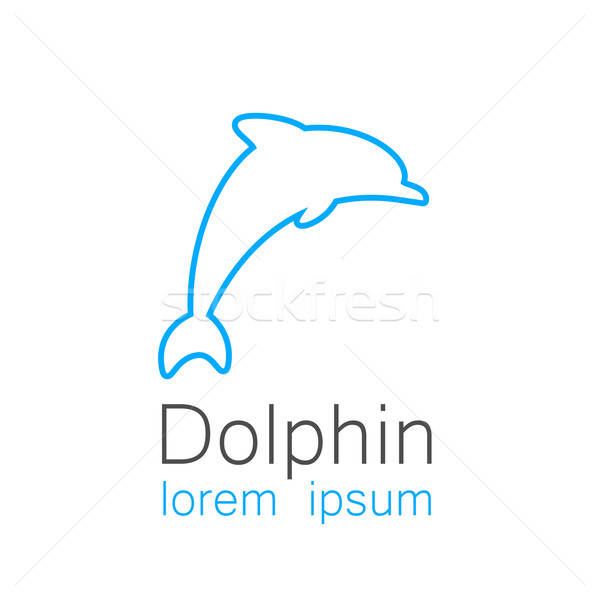 Imagine de stoc: Delfin · logo-ul · sablon · proiect · companie · corporativ