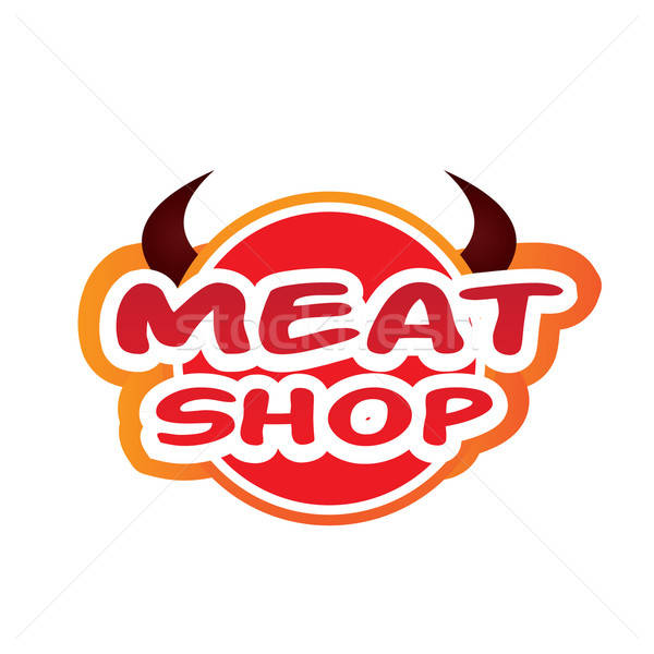 Segno shop carne idea design vettore Foto d'archivio © antoshkaforever