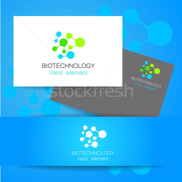 Biotechnologie logo vector sjabloon abstract teken Stockfoto © antoshkaforever