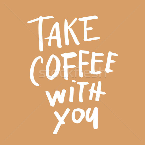 Cafea citate mână scris proiect Imagine de stoc © antoshkaforever