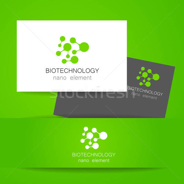 Biotechnologie logo vector sjabloon abstract teken Stockfoto © antoshkaforever