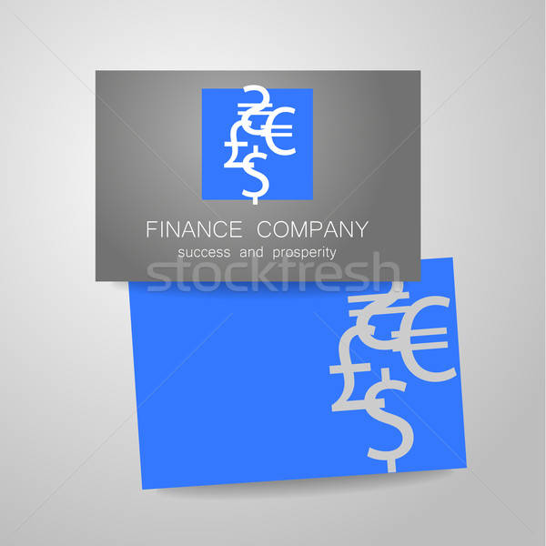 Financiële bedrijf dollar euro teken logo Stockfoto © antoshkaforever