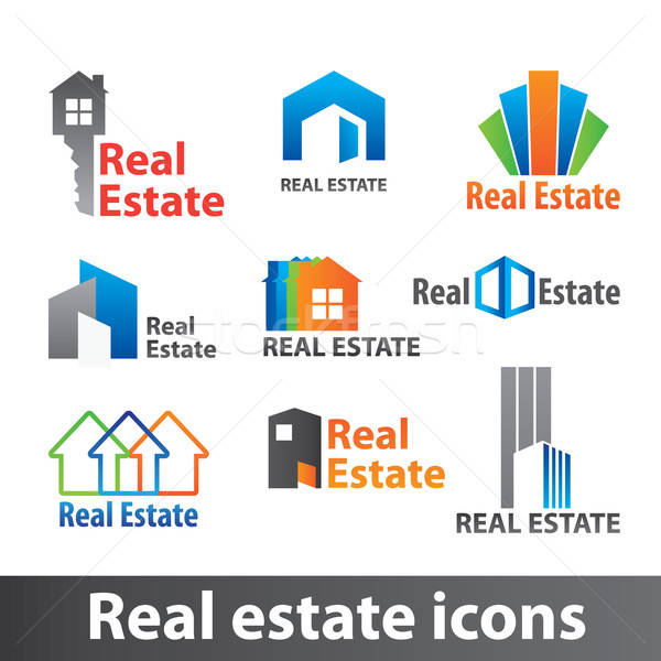 Foto stock: Inmobiliario · iconos · casa · puerta · web · empresarial