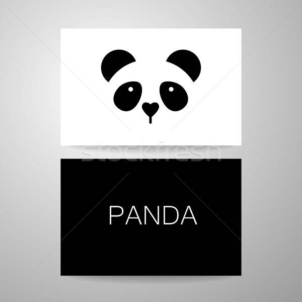 Panda tenha modelo carteira de identidade projeto idéia Foto stock © antoshkaforever