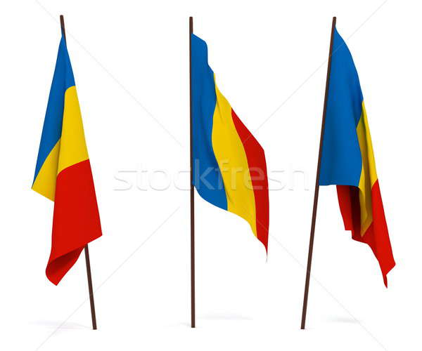 Bandera Rumania blanco cultura objetos banner Foto stock © anyunoff