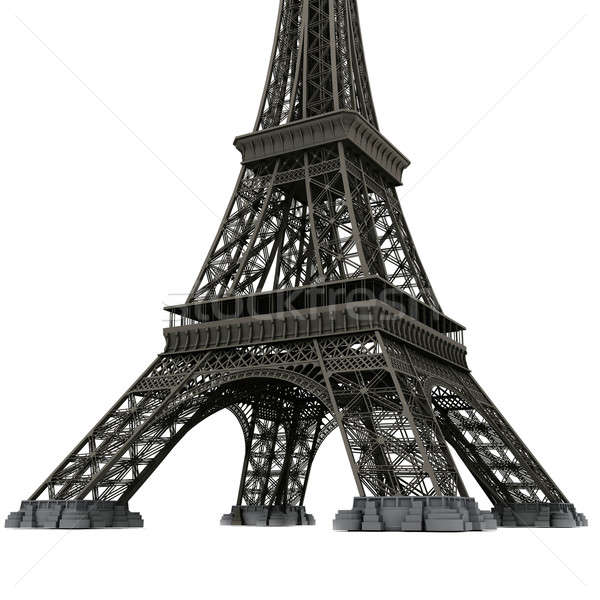 Eiffel Tower aislado blanco infografía urbanas silueta Foto stock © anyunoff