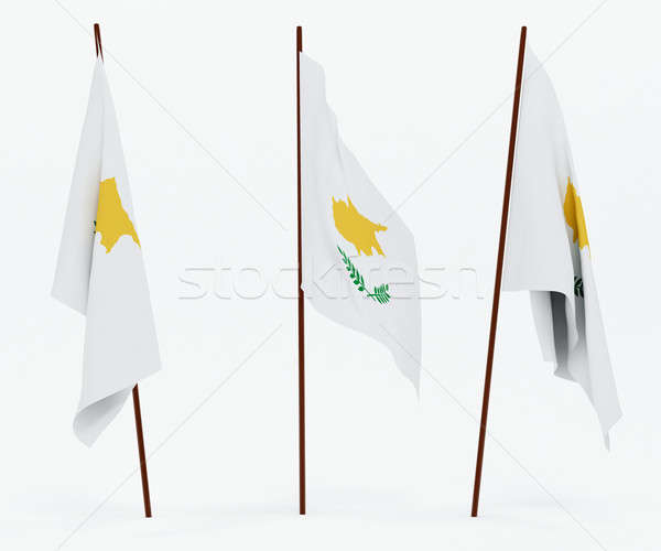 Bandera Chipre blanco cultura banner guardia Foto stock © anyunoff