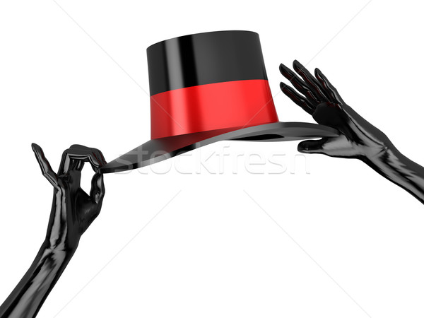 Kleidung Kabarett hat schwarze Handschuhe isoliert weiß Stock foto © anyunoff