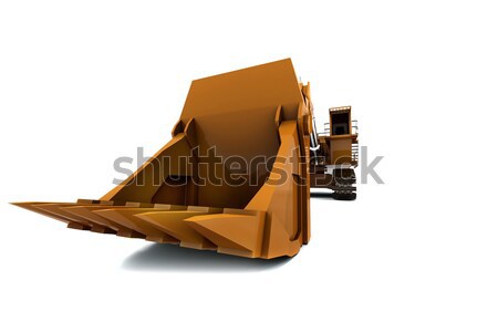 Oranje vuile geïsoleerd witte mobiele werknemer Stockfoto © anyunoff