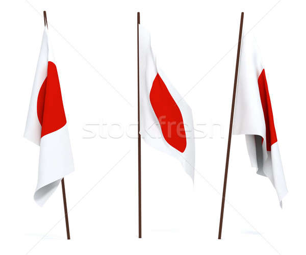 Bandera Japón blanco cultura objetos banner Foto stock © anyunoff