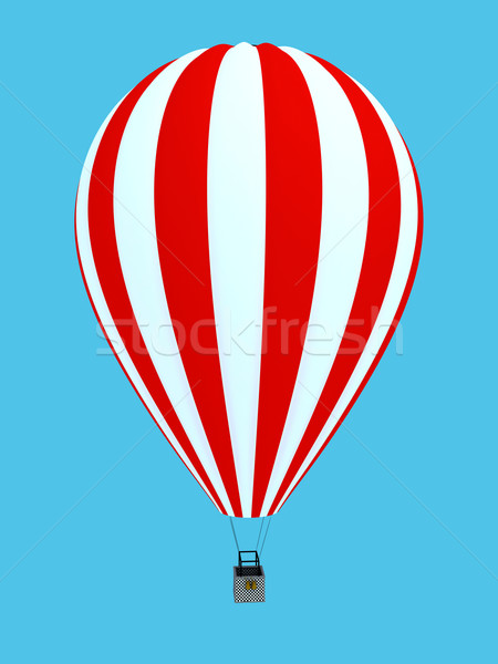 Una colorat baloane albastru călători coş Imagine de stoc © anyunoff