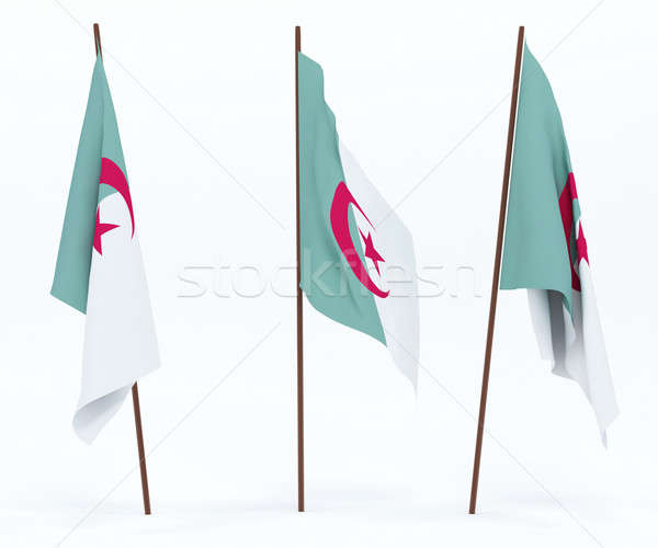Bandeira Argélia branco cultura bandeira guarda Foto stock © anyunoff