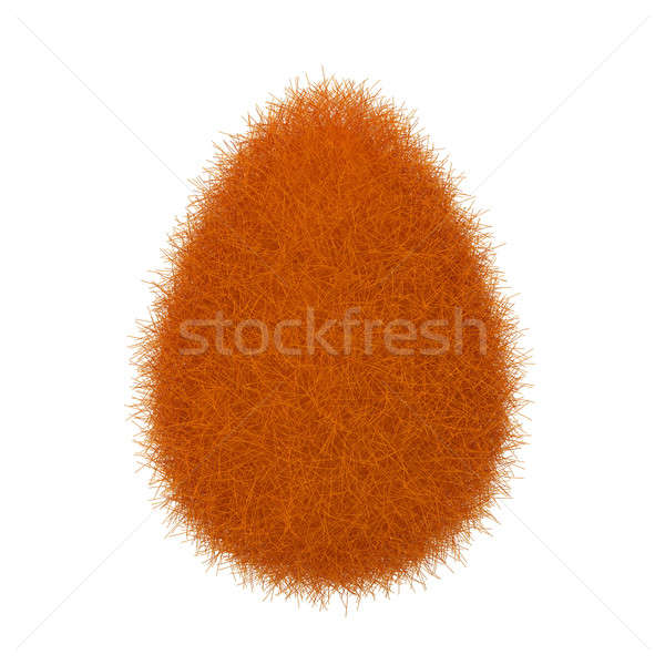 Ei bont oranje easter egg geïsoleerd witte Stockfoto © anyunoff