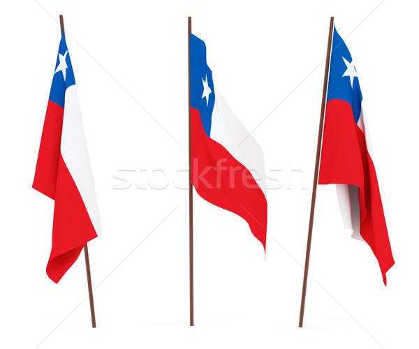 Bandera Chile blanco cultura banner guardia Foto stock © anyunoff