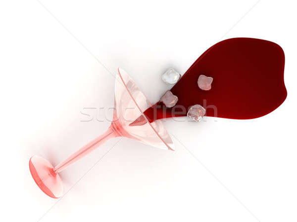 Sticlă vin roşu picătură alcool accident Imagine de stoc © anyunoff