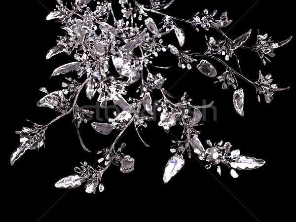 Ramo vidro 3d render efeito flor Foto stock © anyunoff