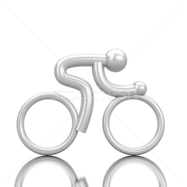 Deporte icono ciclismo aislado espejo avión Foto stock © anyunoff