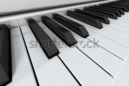 Piano à queue touches lumière vue musique [[stock_photo]] © anyunoff