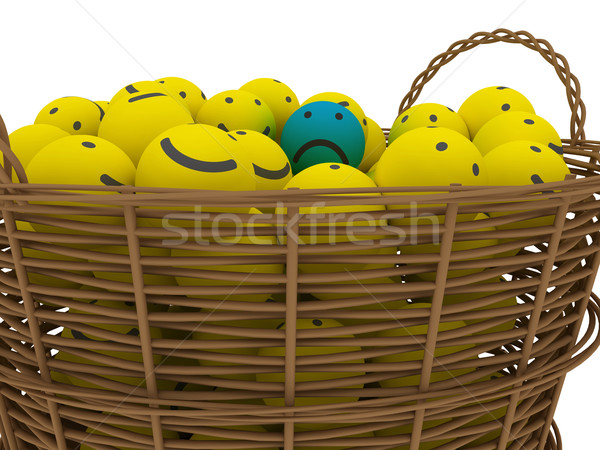 Basket with smileys Stock photo © anyunoff