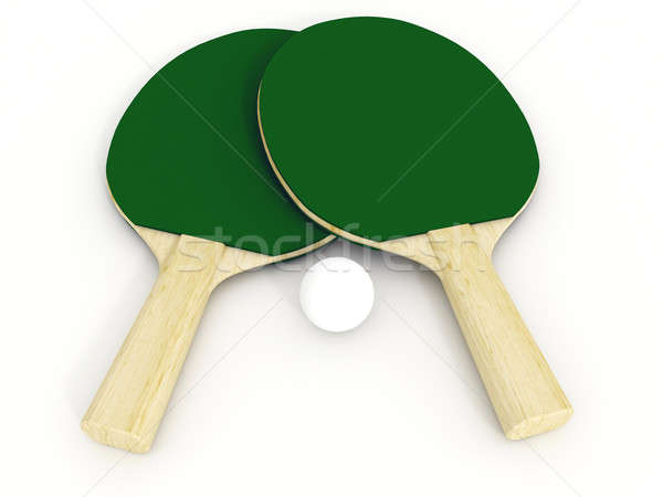 Stok fotoğraf: Ping · pong · beyaz · spor · top · oynamak