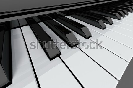 Tasti del pianoforte pianoforte a coda tasti luce primo piano view Foto d'archivio © anyunoff