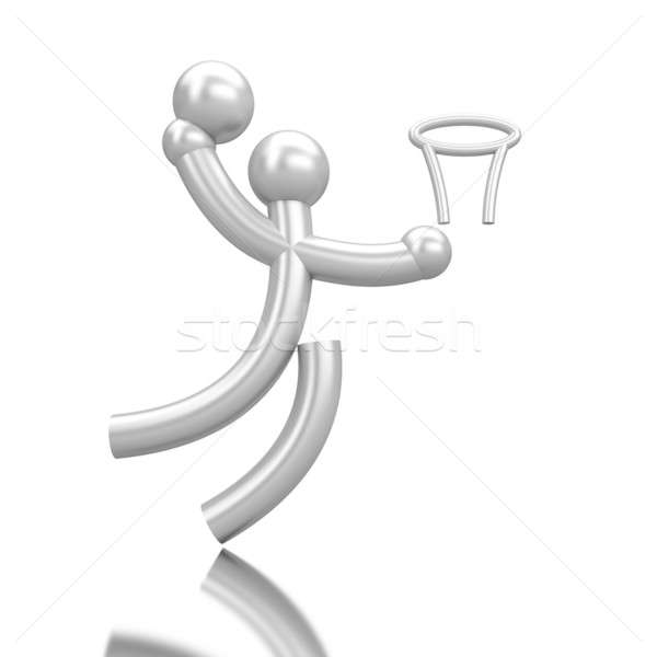Sportiv icoană baschet izolat oglindă plan Imagine de stoc © anyunoff