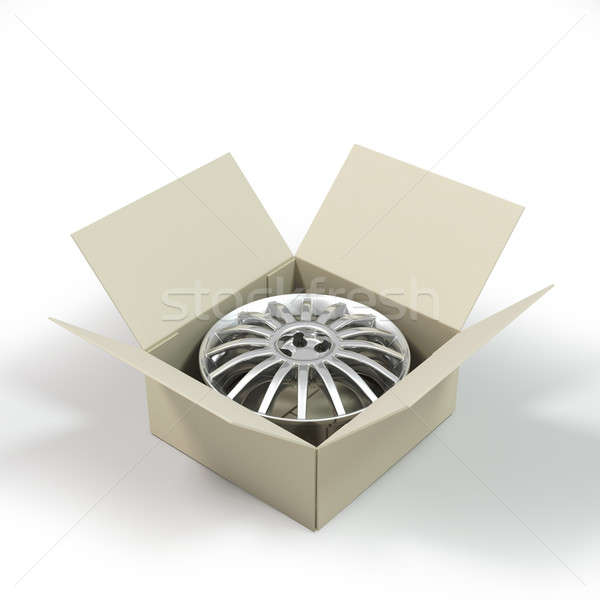 Aluminium Alloy rim in a cardboard box. Stock photo © AptTone
