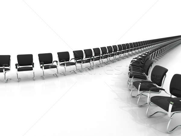Csetepaté székek izolált fehér üzlet szoba Stock fotó © AptTone