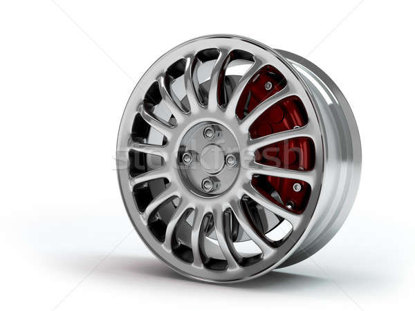 Auto wiel witte hoog kwaliteit 3d render Stockfoto © AptTone