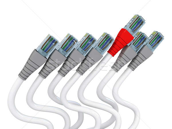 Stock foto: Usb · Kabel · isoliert · weiß · Arbeit · Technologie