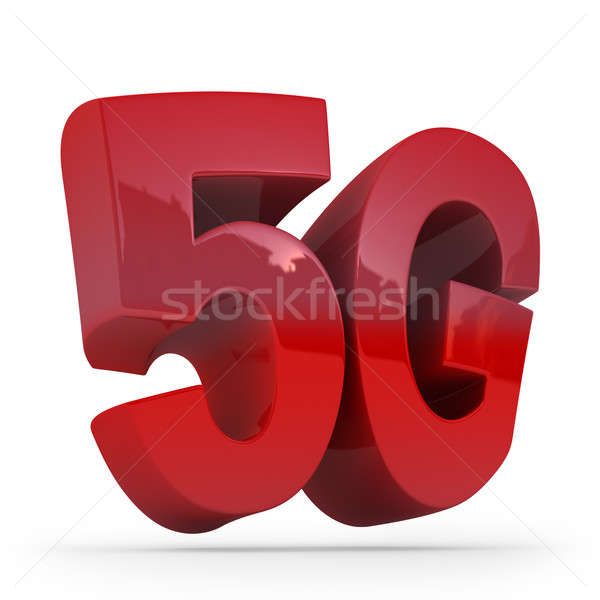 Big red letters 5G on white background. Stock photo © AptTone