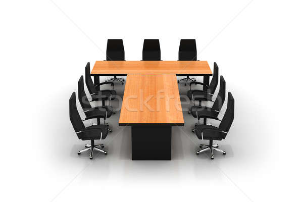 Stock photo: conference table and chairs