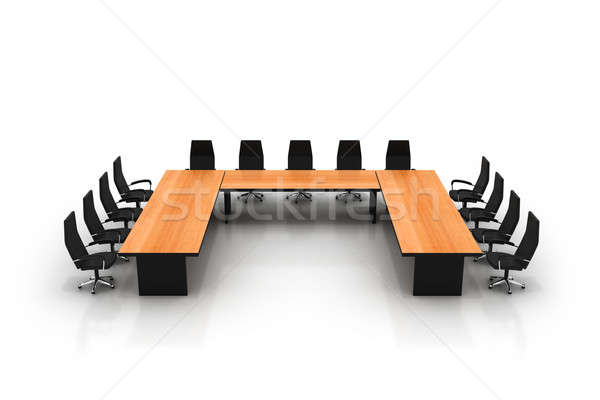 Conferenza tavola sedie isolato bianco business Foto d'archivio © AptTone