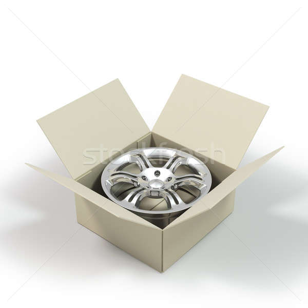 Aluminium Alloy rim in a cardboard box. Stock photo © AptTone
