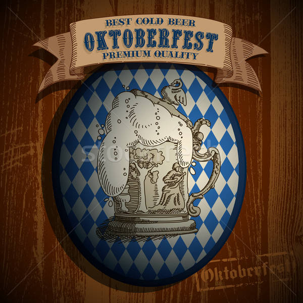 Birra oktoberfest illustrazione può usato bar Foto d'archivio © Aqua