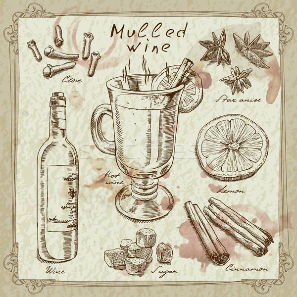 mulled wine design elements Stock photo © Aqua
