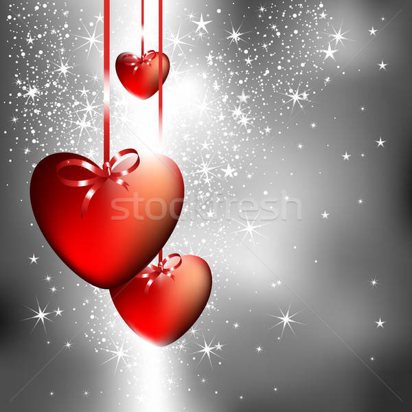 Stock photo: background with hearts
