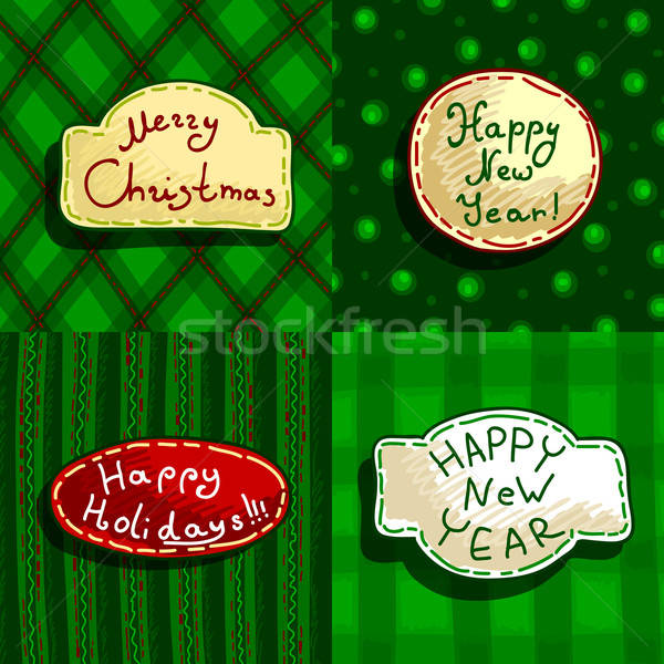 Set Natale messaggi diverso sfondi Foto d'archivio © Aqua