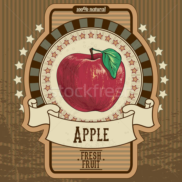 Fruct etichetă ilustrare putea folosit hârtie Imagine de stoc © Aqua