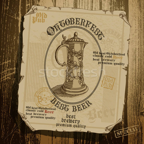 [[stock_photo]]: Bière · oktoberfest · illustration · peuvent · utilisé · bar