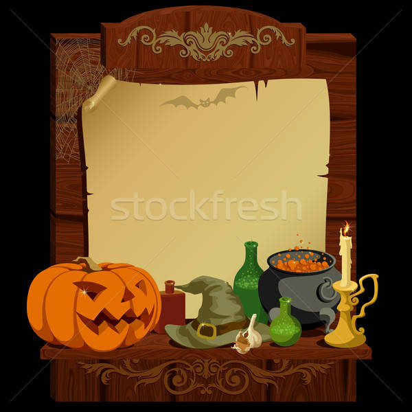 Halloween illustrazione utile designer lavoro carta Foto d'archivio © Aqua