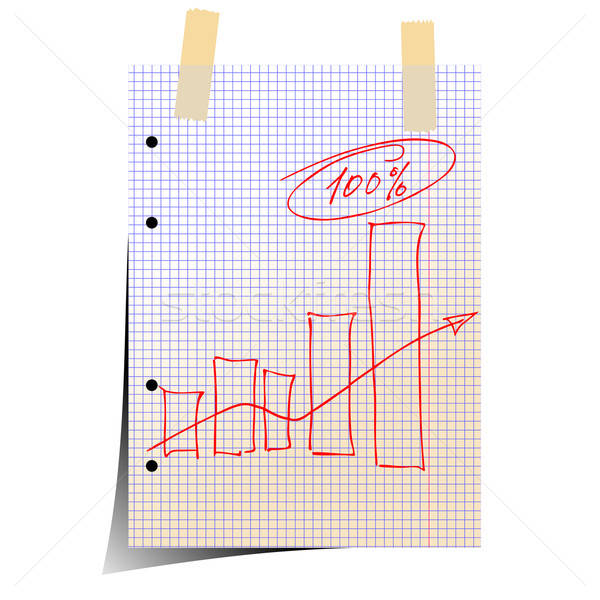 Statistisch illustratie nuttig ontwerper werk papier Stockfoto © Aqua