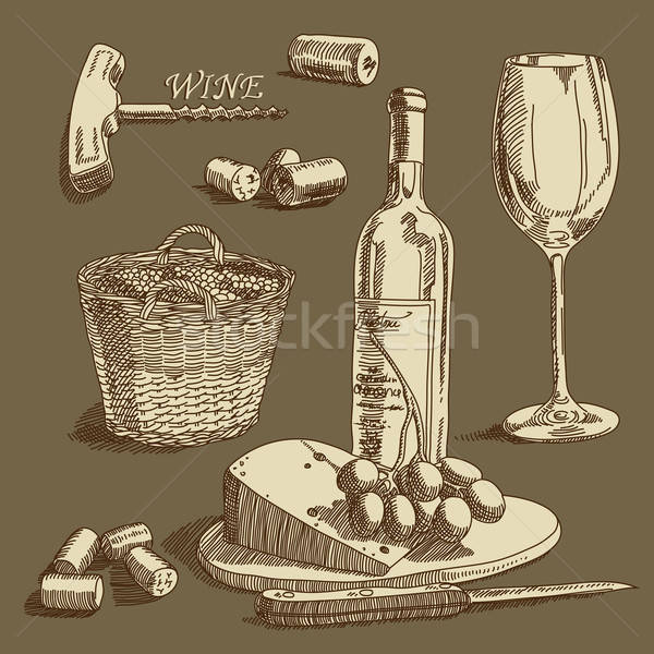 Wein Illustration nützlich Designer Arbeit Obst Stock foto © Aqua