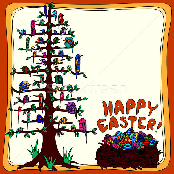 Pasqua illustrazione può usato albero sfondo Foto d'archivio © Aqua