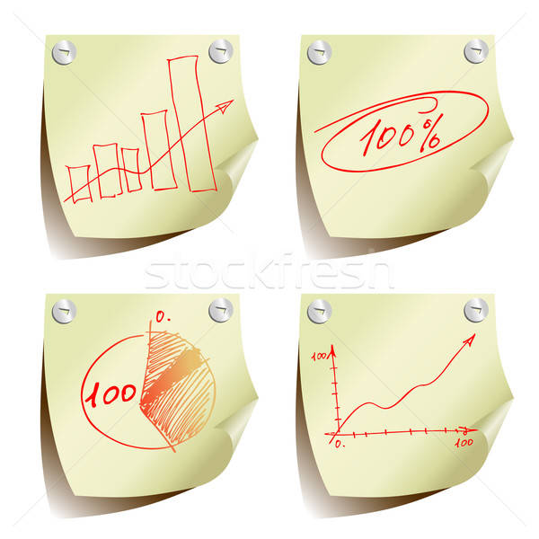 Statistic ilustrare util proiectant muncă hârtie Imagine de stoc © Aqua