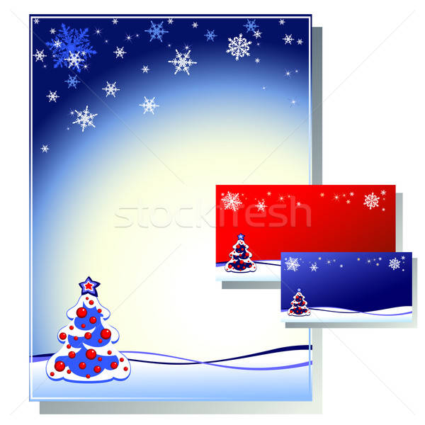 Noël illustration utile designer travaux neige [[stock_photo]] © Aqua