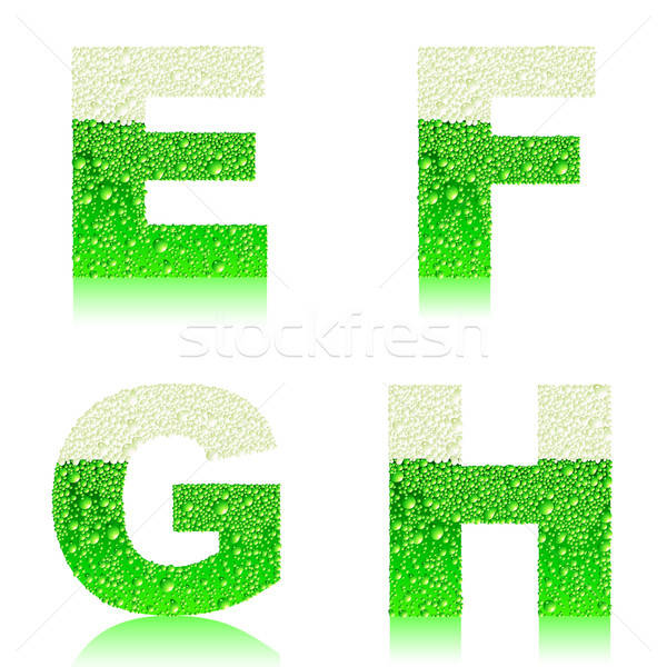 Foto d'archivio: Alfabeto · verde · birra · illustrazione · utile · designer